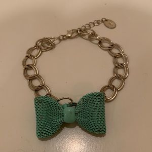 Light Blue Bow Chain Bracelet
